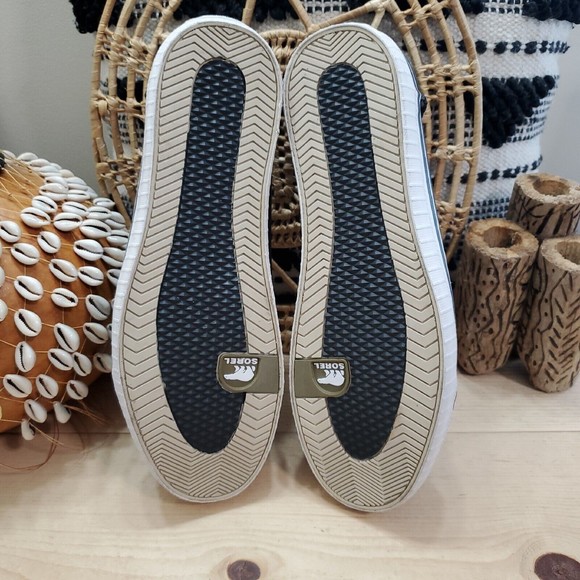 Sorel Sentry Distressed Leather Sneakers Colorblock Gray Black Men's 11.5 EUC - Picture 9 of 15